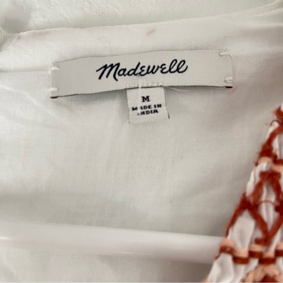 Madewell Embroidered Poplin V Neck Mini Dress NF854 - Picture 9 of 11